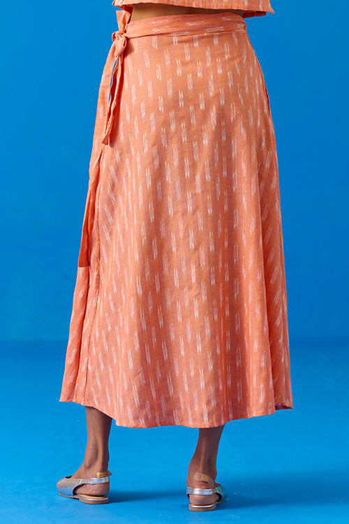 Okhai "Renewal" Pure Cotton Ikkat Skirt