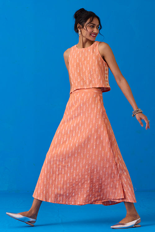 Okhai "Renewal" Pure Cotton Ikkat Skirt