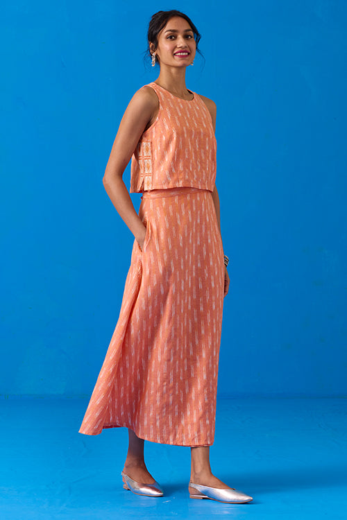 Okhai "Renewal" Pure Cotton Ikkat Skirt