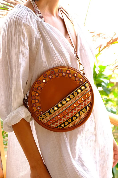 Okhai 'Saanjh' Leather Sling Bag