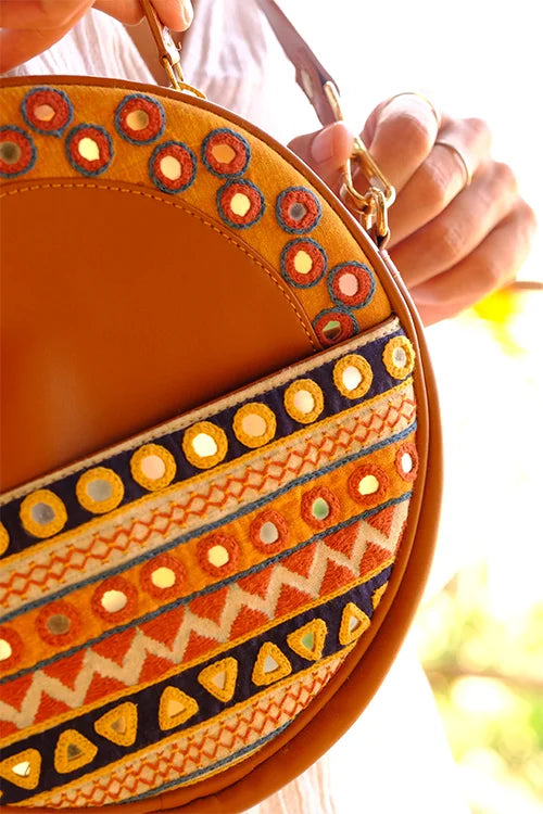 Okhai 'Saanjh' Leather Sling Bag