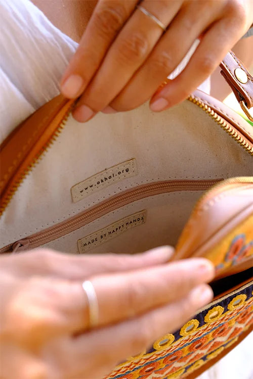 Okhai 'Saanjh' Leather Sling Bag