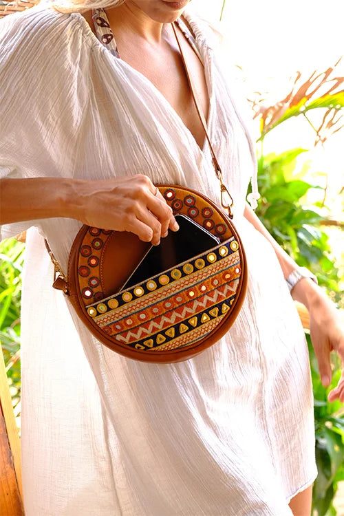 Okhai 'Saanjh' Leather Sling Bag