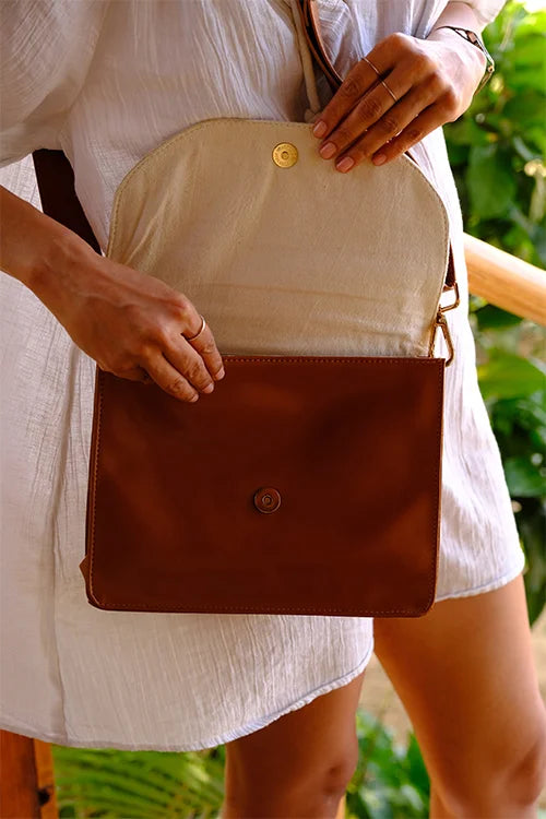 Okhai 'Naksha' Leather Sling Bag