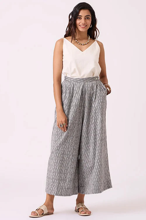 Okhai "Dusk" Pure Cotton Ikat Grey Pants