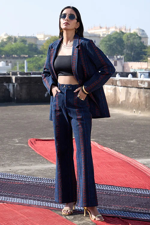 Okhai "Trefoil" Cotton Twill Ajrakh Pants