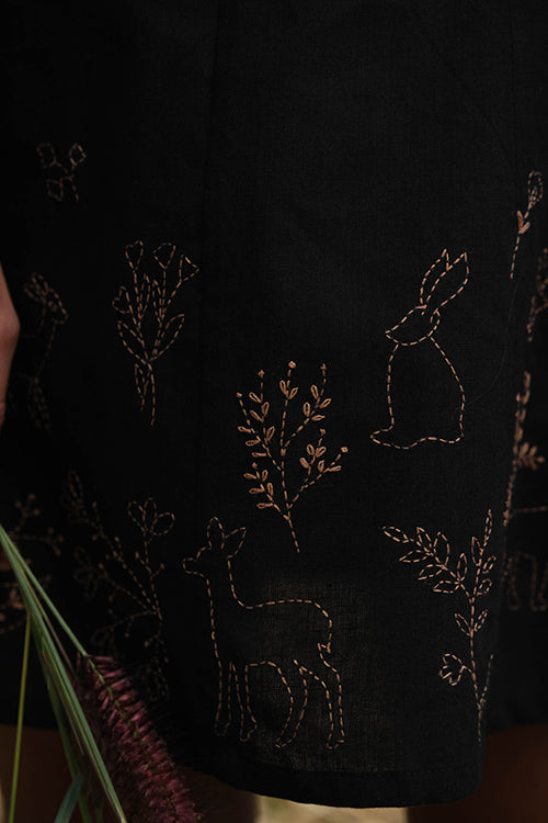 Okhai 'Midnight Star' Pure Cotton Hand Embroidered Dress | Relove