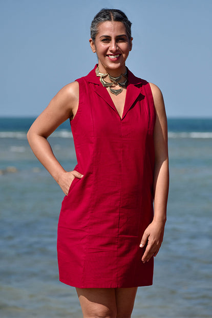 Okhai "Tender Ballad" Pure Cotton Collared Short Dress