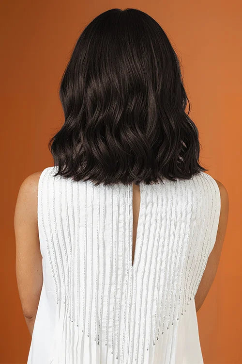 Okhai "First Frost" Hand Embroidery work Pure Cotton Sleeveless Dress