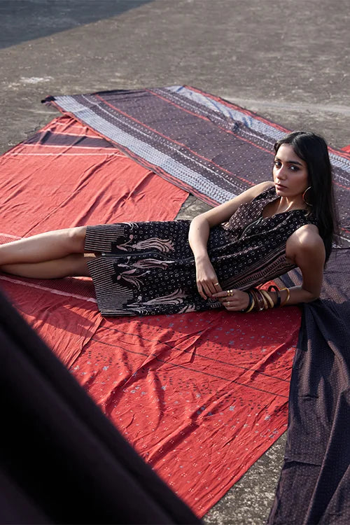 Okhai "Cinder" Cotton Twill Ajrakh Sleeveless Dress