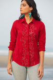 Okhai 'Rapt' Hand Embroidered Pure Cotton Shirt | Relove