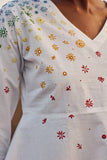 Okhai 'Melange' Hand Embroidered Mirror Work Pure Cotton Short Top | Rescue