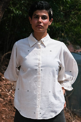 Okhai 'Eurphoria' Pure Cotton Handwoven Dobby Shirt | Rescue