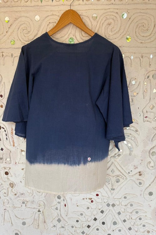 Okhai 'Blue Ocean' Pure Cotton Tie and Dye Top | Rescue