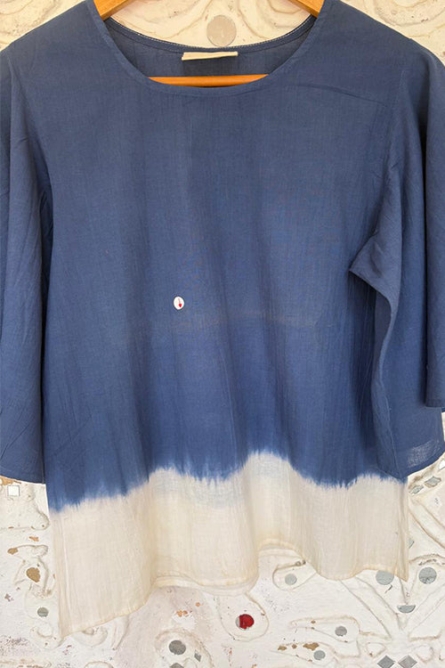 Okhai 'Blue Ocean' Pure Cotton Tie and Dye Top | Rescue