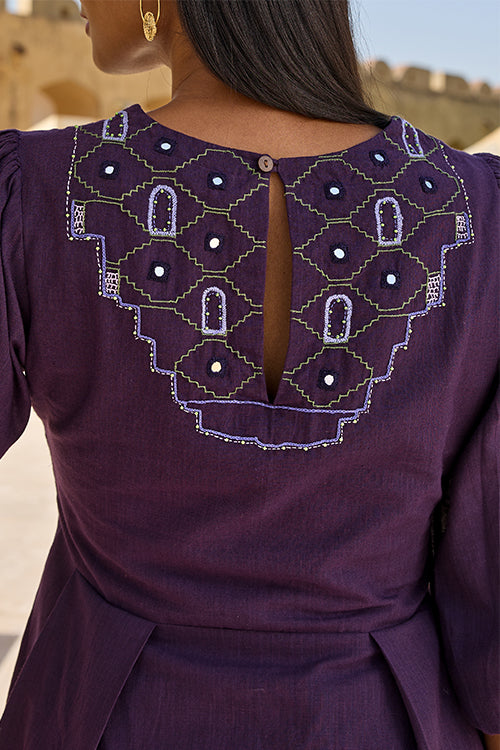 Okhai "Cascades" Hand Embroidered Mirror and Beadwork Pure Cotton Top
