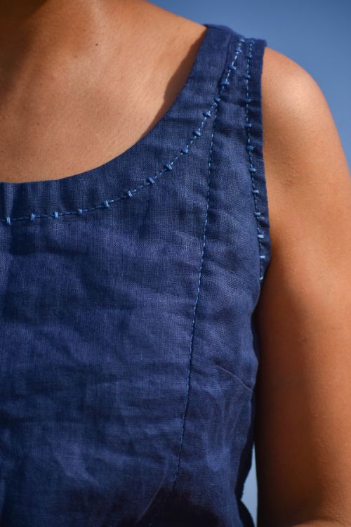 Okhai "Firmament" Hand-Embroidered Pure Cotton Sleeveless Top