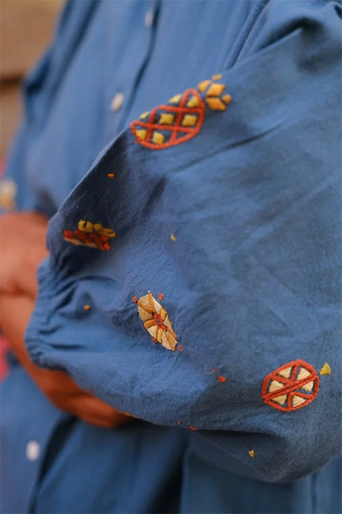 Okhai "Pineapple punch" Suf Embroidered Hand-woven Cotton Antifit Top