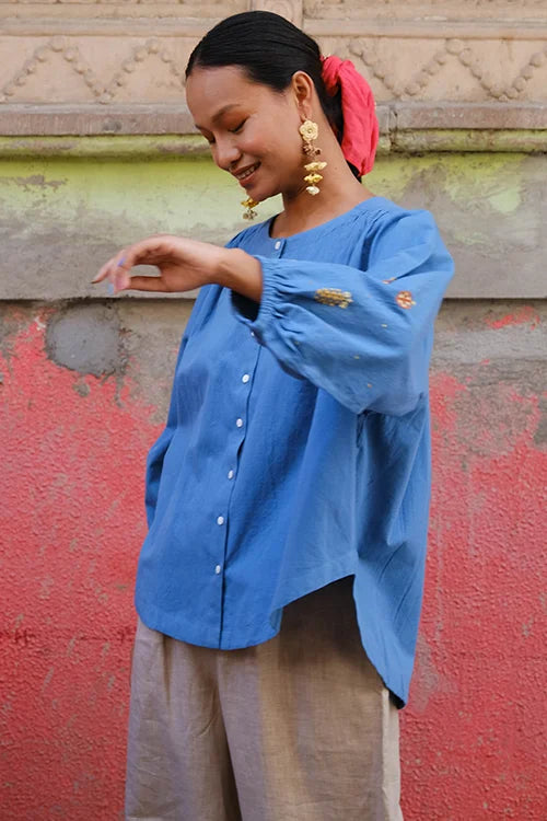 Okhai "Pineapple punch" Suf Embroidered Hand-woven Cotton Antifit Top