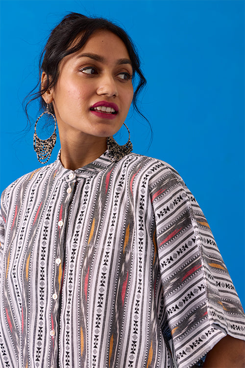 Okhai "Bandha" Hand-Embroidered Pure Cotton Shirt
