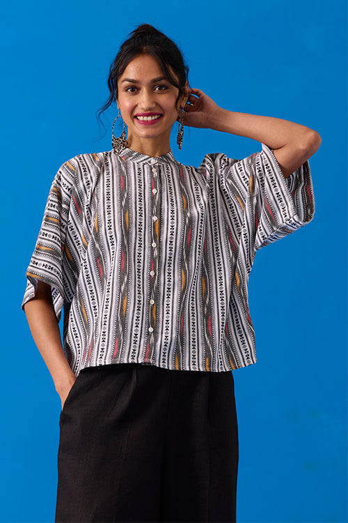 Okhai "Bandha" Hand-Embroidered Pure Cotton Shirt