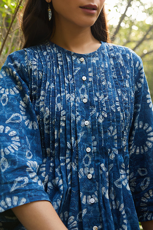 Okhai “Indika” Hand-Embroidered and Hand-Block Printed Pure Cotton Top