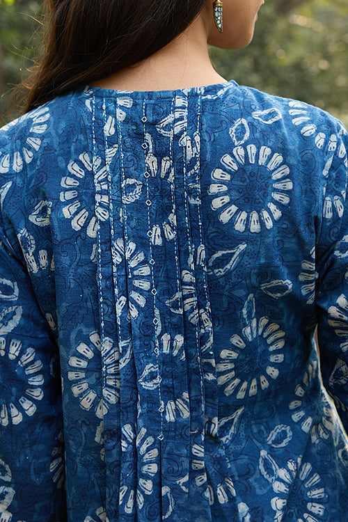 Okhai “Indika” Hand-Embroidered and Hand-Block Printed Pure Cotton Top