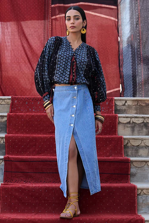 Okhai "Riyal" Cotton Ajrakh Top