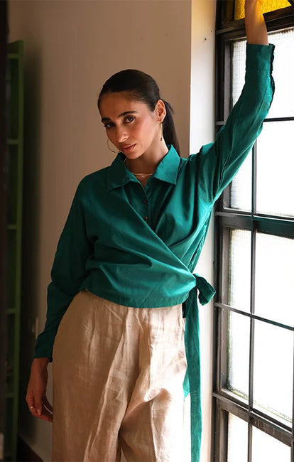 Okhai "Rainforest" Pure Cotton Mul Top