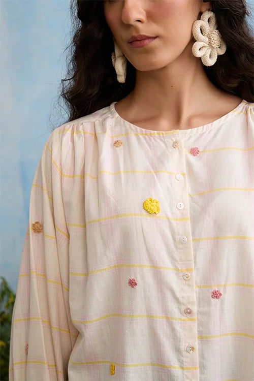 Okhai "Candytuft" Cotton Handloom Antifit Top