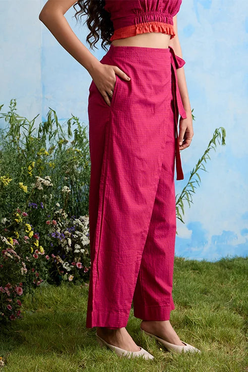 Okhai "Jade Vine" Cotton Wrap Pants