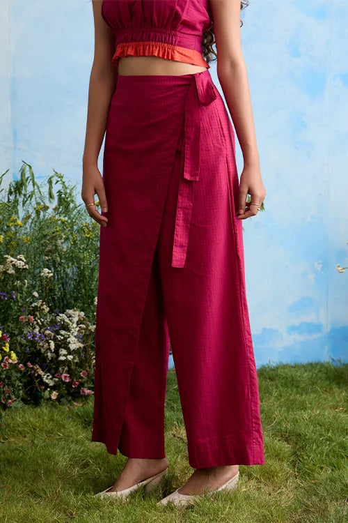 Okhai "Jade Vine" Cotton Wrap Pants