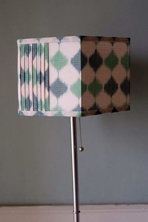 Okhai "Oasis" Ikkat Cream Hexagon Lampshade