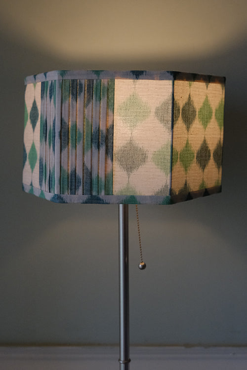 Okhai "Oasis" Ikkat Cream Hexagon Lampshade