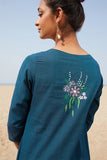 Okhai "Refresh" Embroidered Cotton Handloom Kurta | Relove
