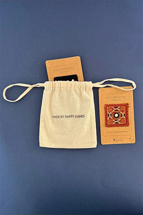 Okhai "Kindle" Hand Embroidered Fridge Magnet (Set of 2)