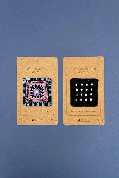 Okhai "Moonchild" Hand Embroidered Fridge Magnet (Set of 2)