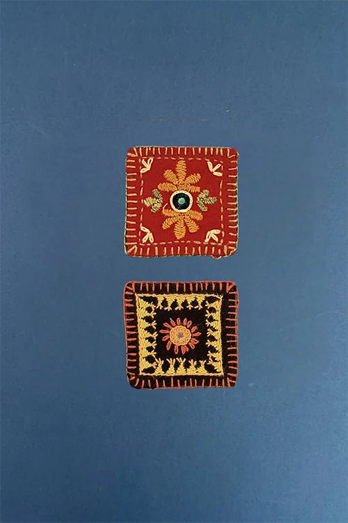 Okhai "Scenery" Hand Embroidered Fridge Magnet (Set of 2)