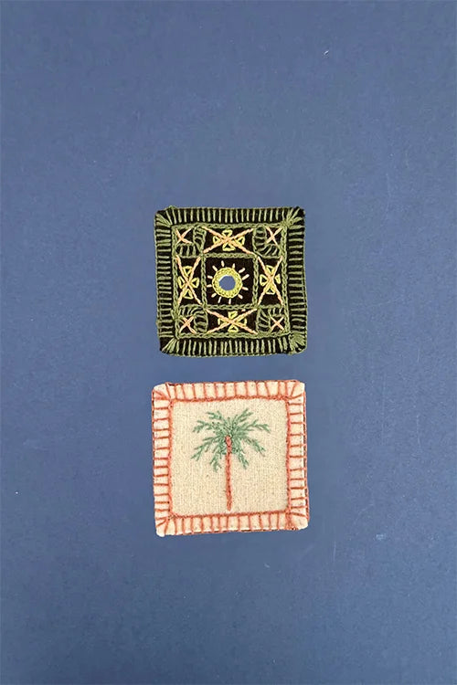 Okhai "Woods" Hand Embroidered Fridge Magnet (Set of 2)