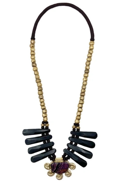 Mayabazaar 'Statement' Handknotted Lyra Necklace