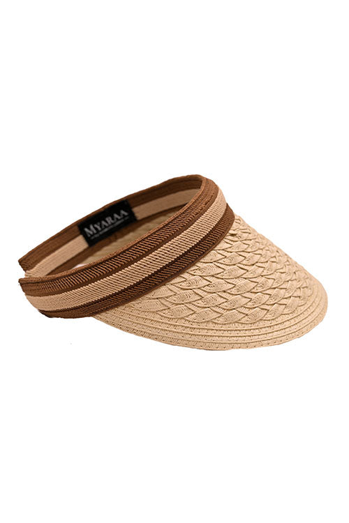 Myaraa Beige Cable Visor Hat