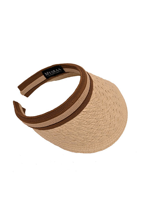 Myaraa Beige Cable Visor Hat
