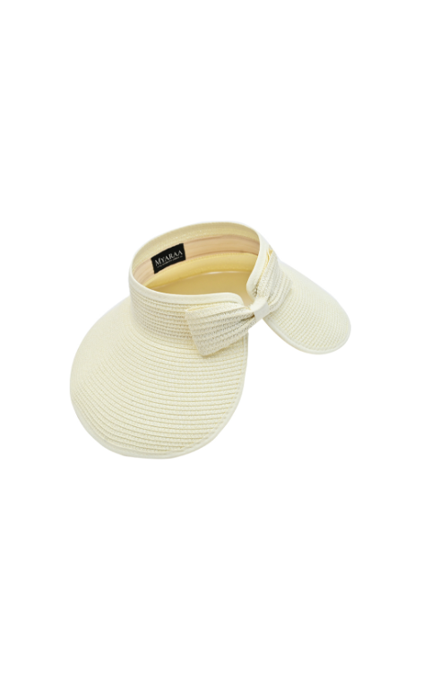 Myaraa Orchid White Zippi Visor Hat