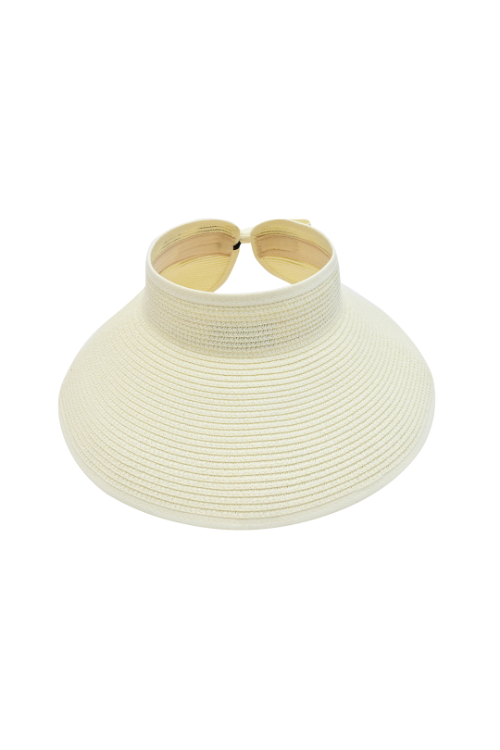 Myaraa Orchid White Zippi Visor Hat