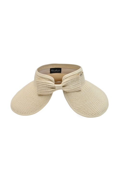 Myaraa Beige Zippi Visor Hat