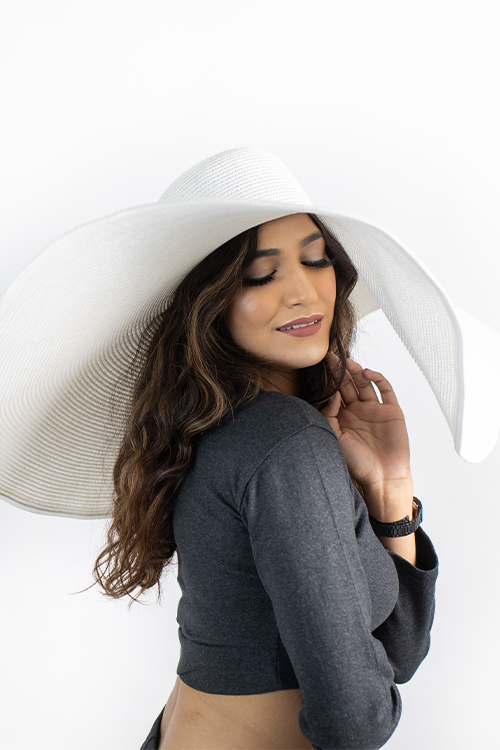 Myaraa White Oversized Floppy Hat