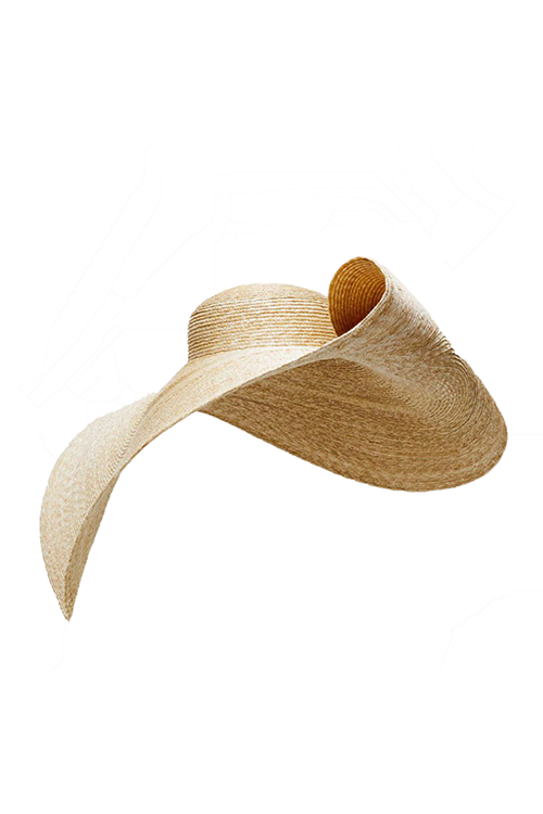 Myaraa Beige Oversized Straw Hat