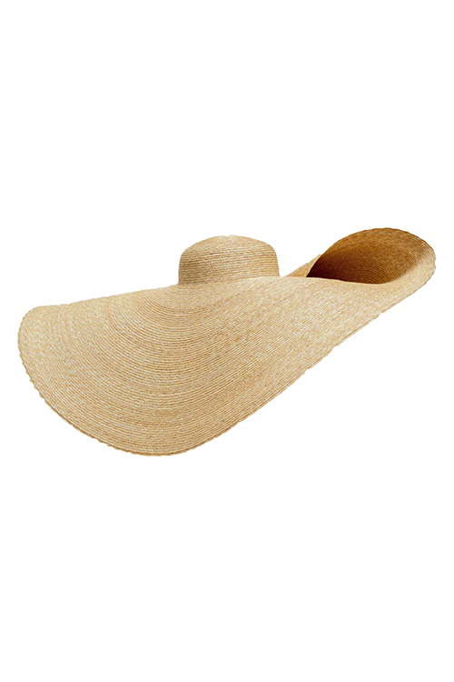 Myaraa Beige Oversized Straw Hat