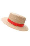 Myaraa Red Regular Bow Boater Hat
