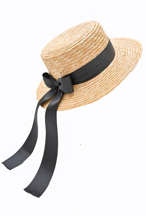 Black shops boater hat womens